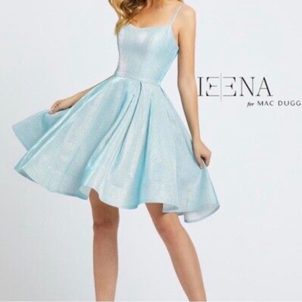 NWT  by Mac Duggal ice blue fit and flare size 2